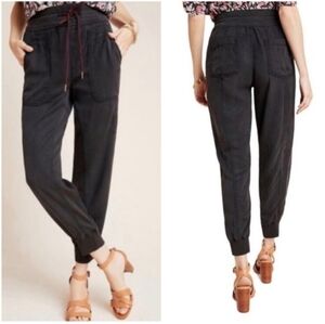 Anthropologie Womens Utility Jogger Pants Size Small Black